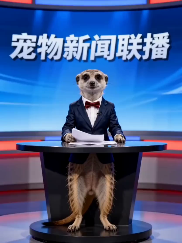 宠物新闻直播 AI视频模板效果预览